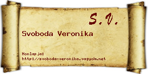 Svoboda Veronika névjegykártya